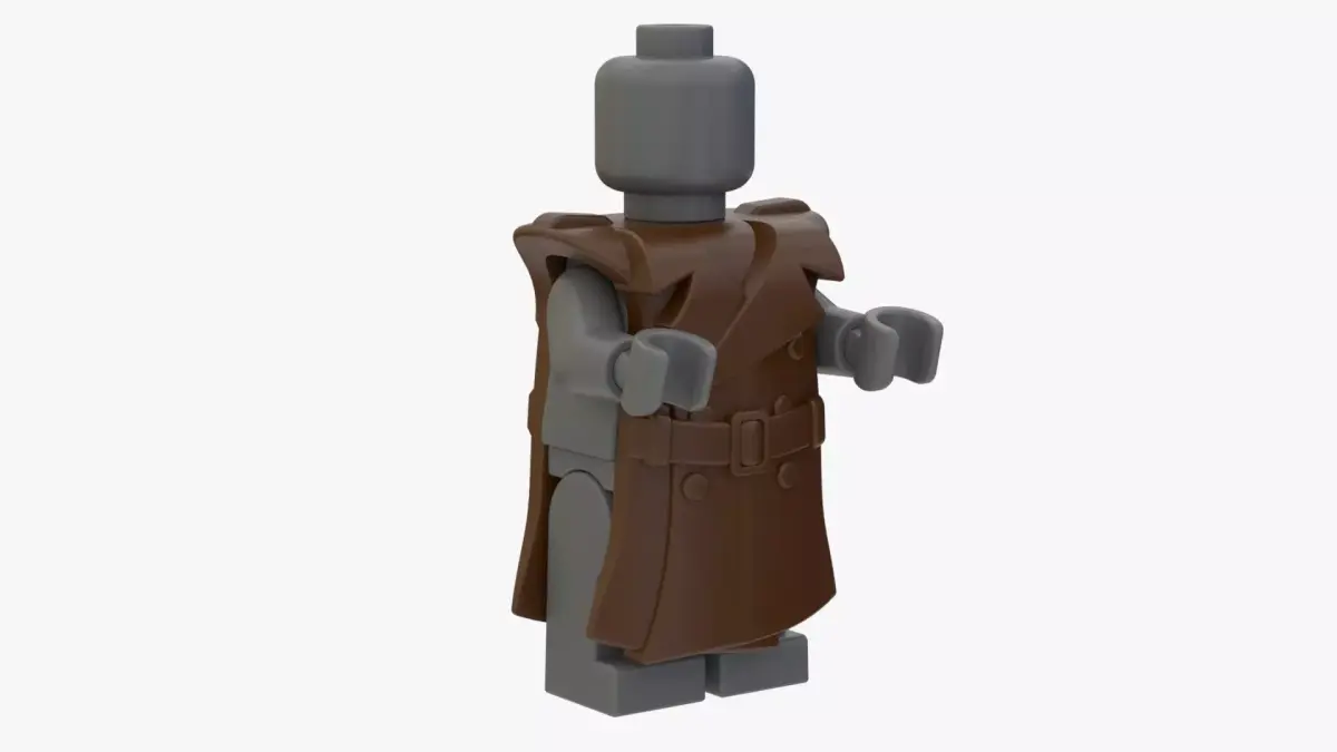 Real Size Lego Coat For Minifigure 3D model