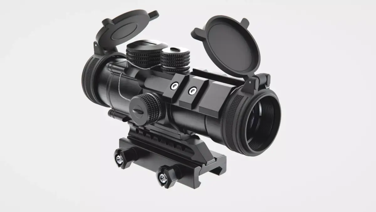 Vortex Spitfire 3x Prism Scope - High-poly 3D model