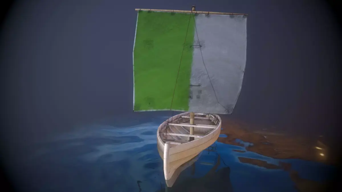 Knarr - Medieval Sailboat Low-poly 3D model Low-poly 3D model