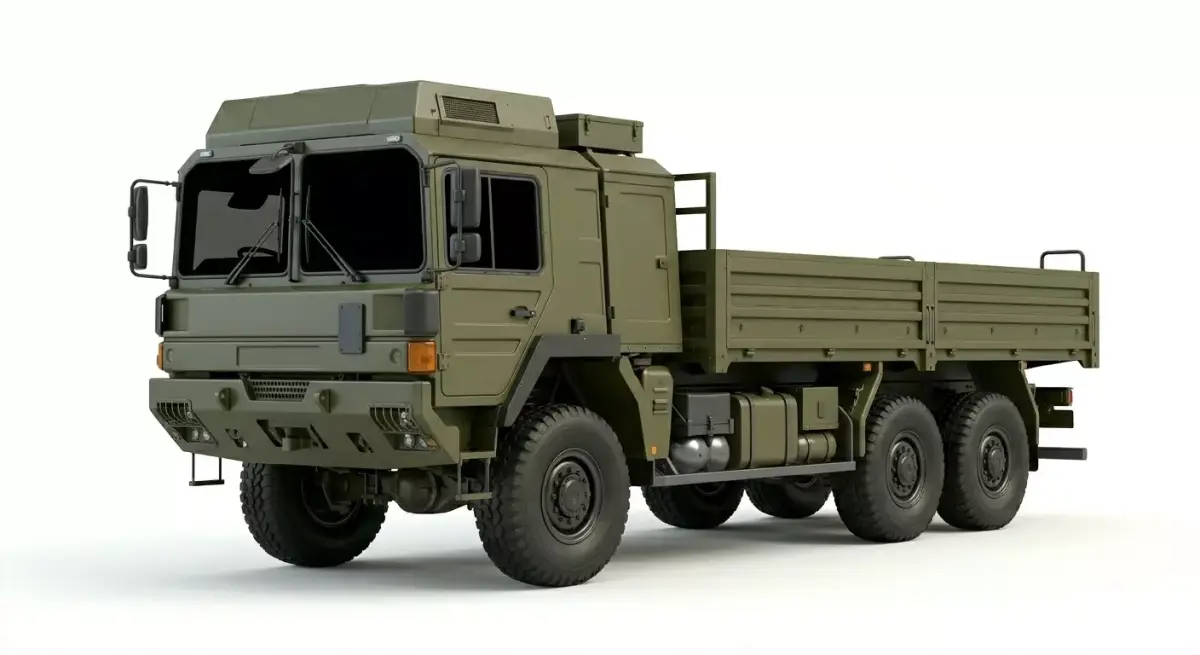Off Road Logistics Flatbed Truck 3D model