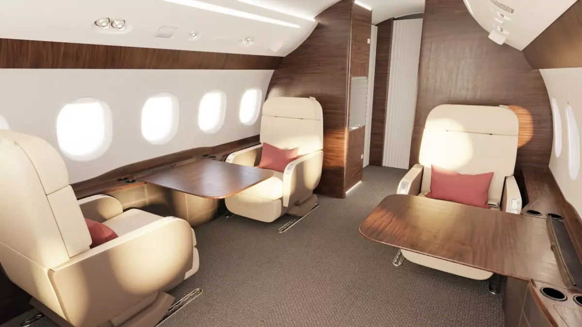 Buisiness jet interior Bej 3D model