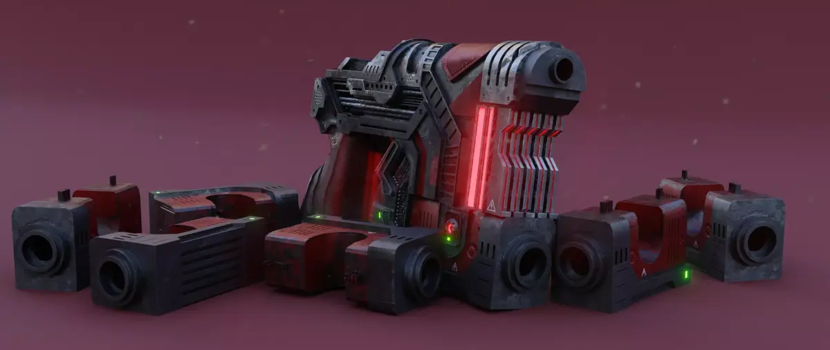 Sci-fi Heavy Handgun 3D model