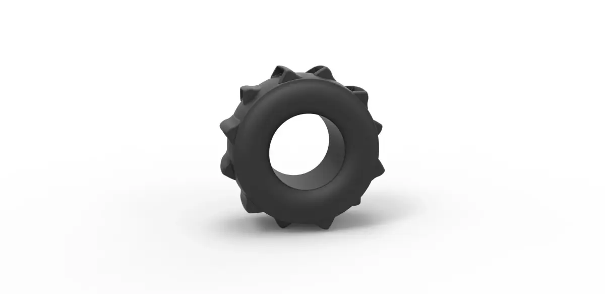 Dirt dragster rear tire 4 Scale 1 to 25 3D print model