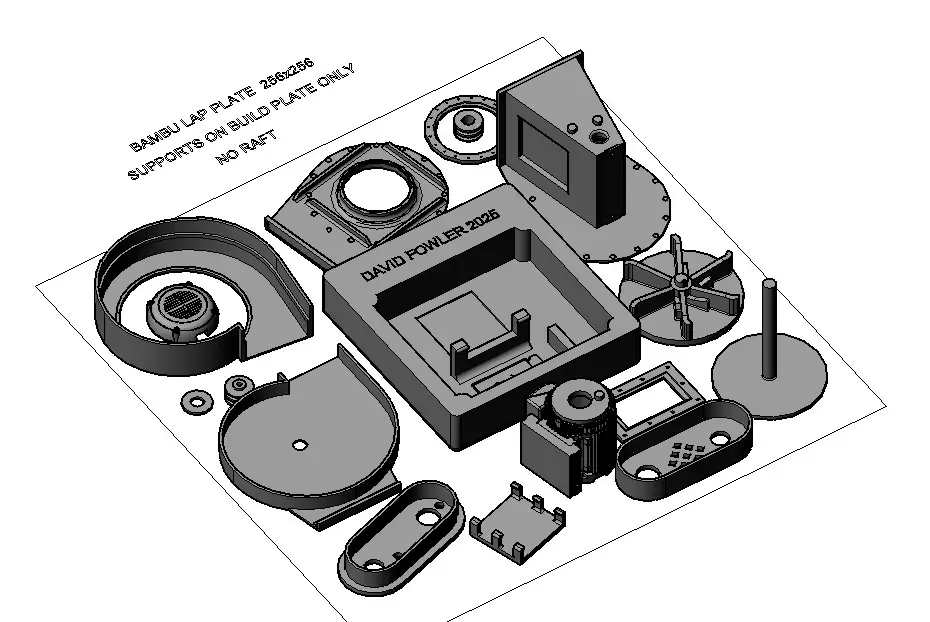 Industrial fan model kit  3D print model