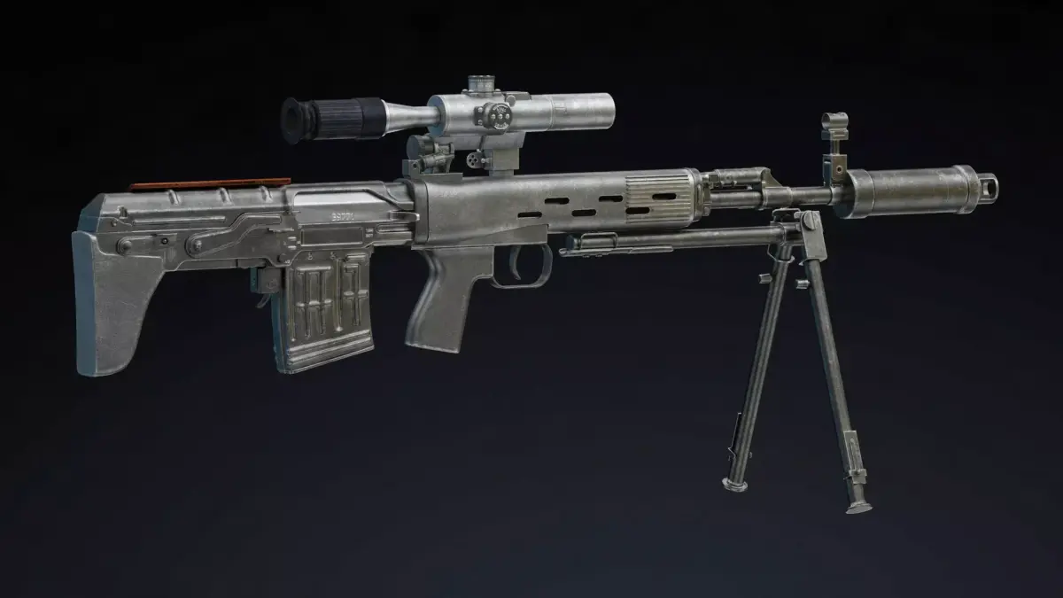 Dragunov SVU Low Poly Realistic Low-poly 3D model
