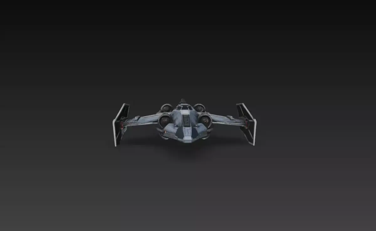Sci-Fi Twin Engine Patrol Interceptor Fighter 3D Print STL 3D print model