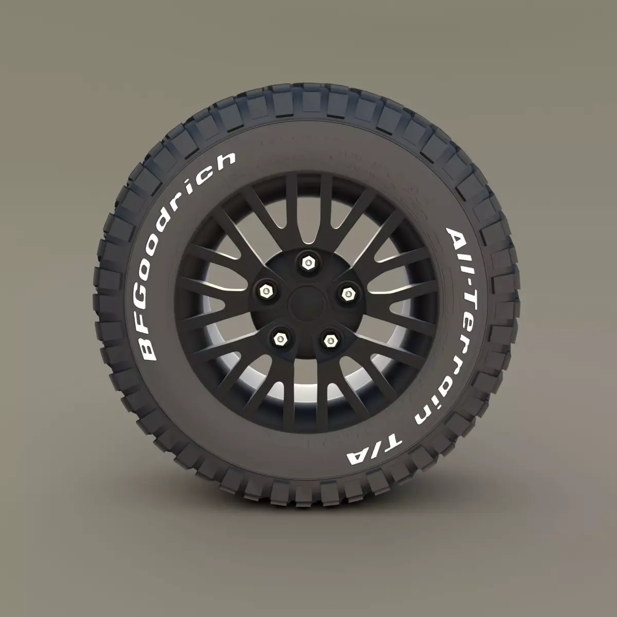 Kahn Wheel BF Goodrich Tire 3D model