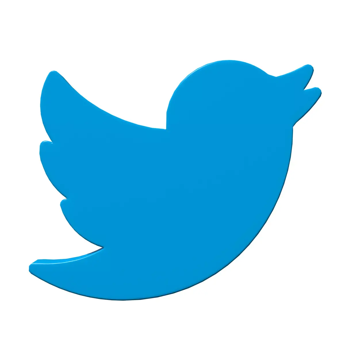  Twitter bird symbol Low-poly 3D model