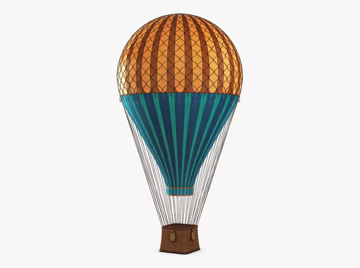 Hot Air Balloon v 4 3D model