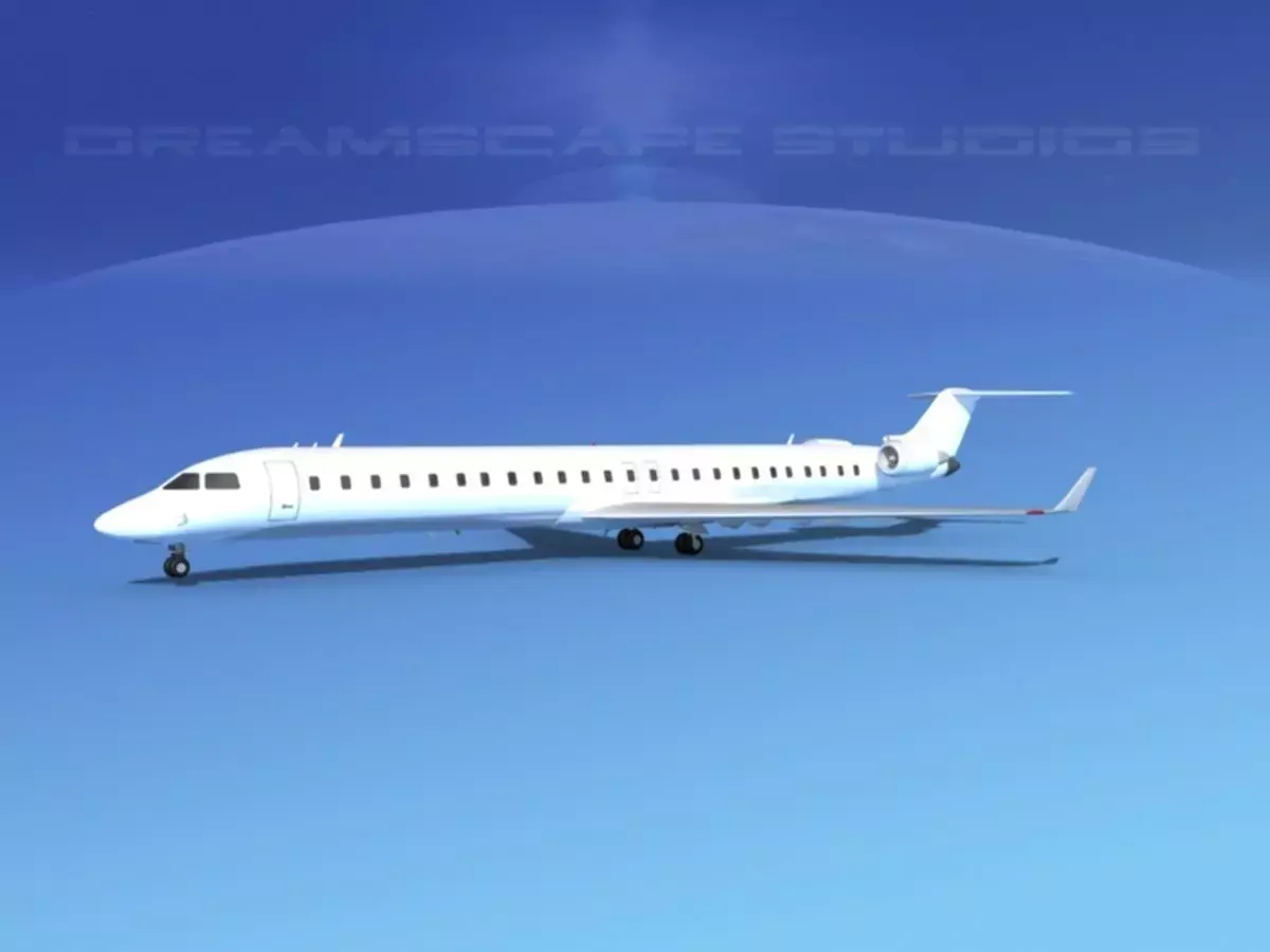Bombardier CRJ1000 Unmarked 1 3D model