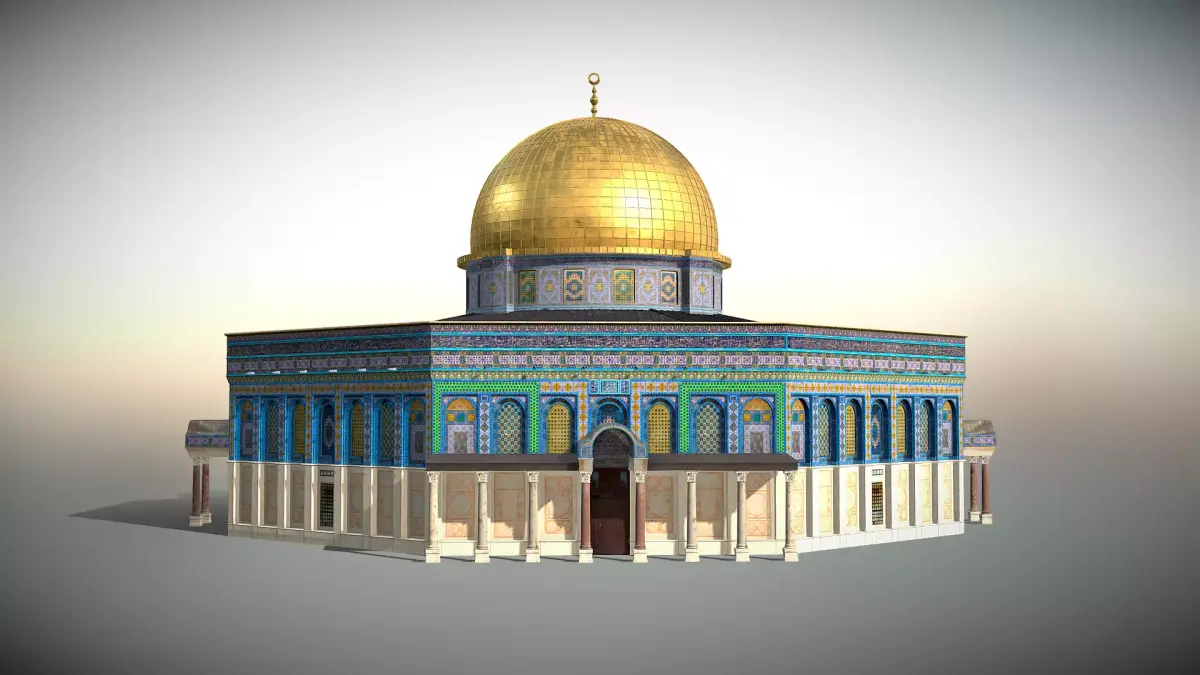 Dome OF The Rock Realistic 3d Model 3D model