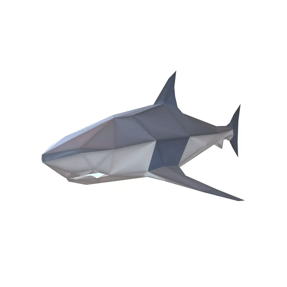 Low Poly Shark v1 008 Low-poly 3D model
