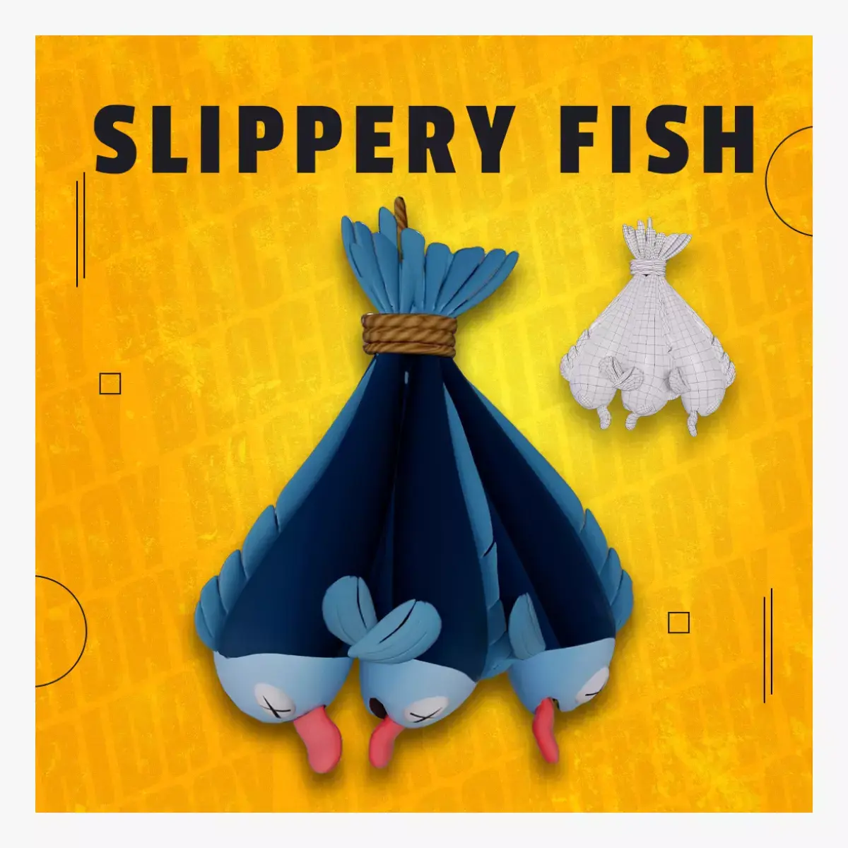  Slippery Fish Low-poly 3D model