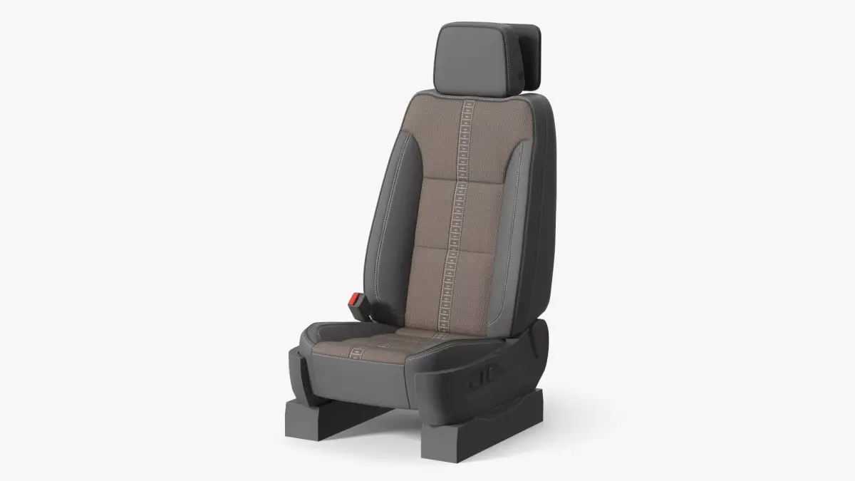 Vehicle Interior Seat with Cushion Padding 3D model