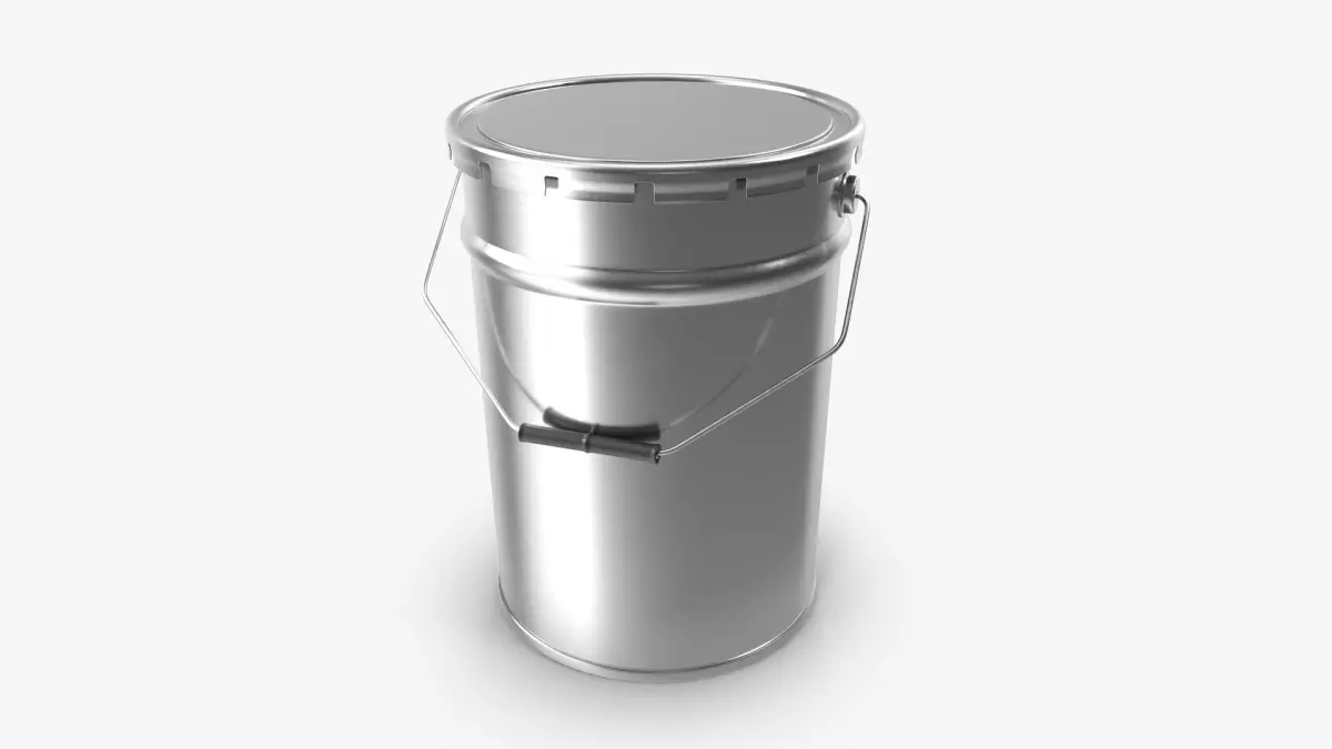 Steel Bucket 20L 3D Model