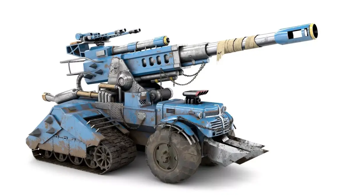 Futuristic Military Vehicle Low-poly 3D model