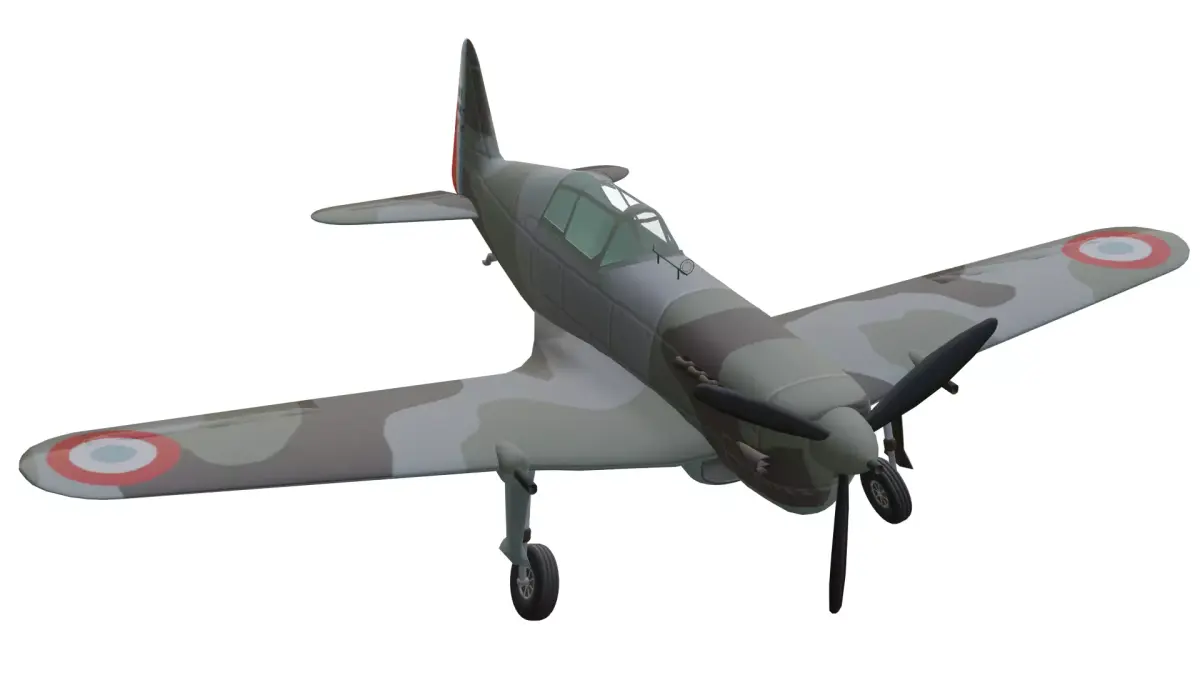 Morane-Saulnier MS406 Low-poly 3D model