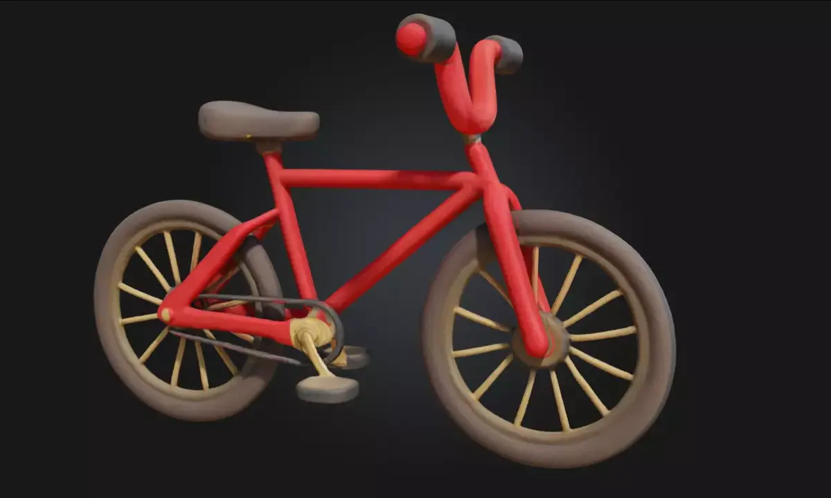 Red Bicycle  A Classic Ride Full of Character and Charm 3D model