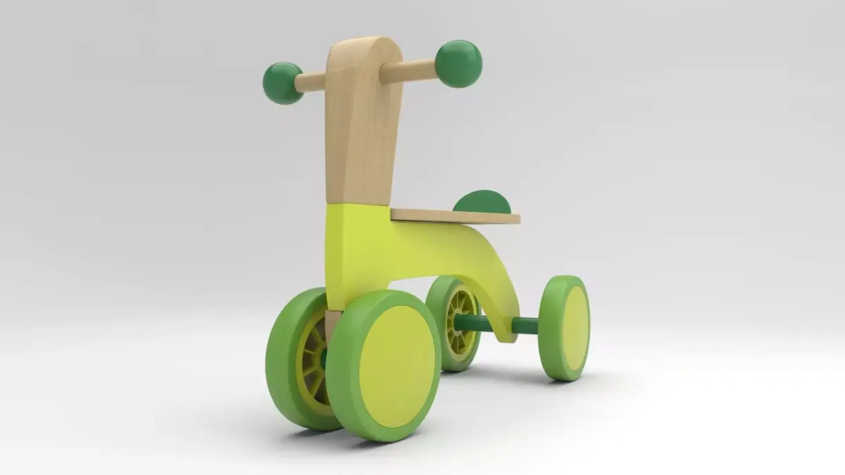 Tricycle for Kids Low-poly 3D model purchase