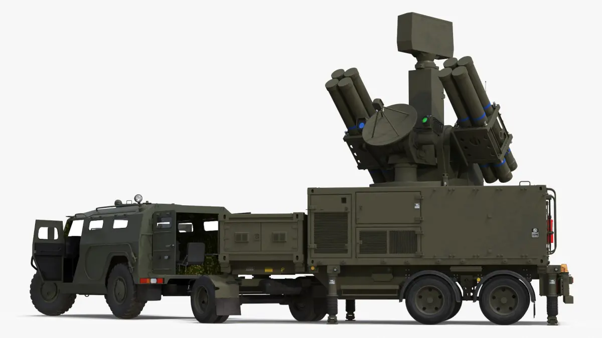 Military Truck with Missile System Crotale NG Rigged for Maya 3D model purchase