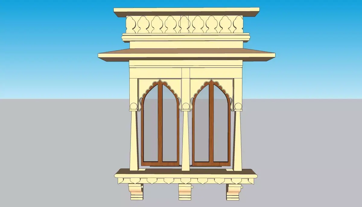 indian jodhpuri stone jharokha window 3d modal  3D model purchase