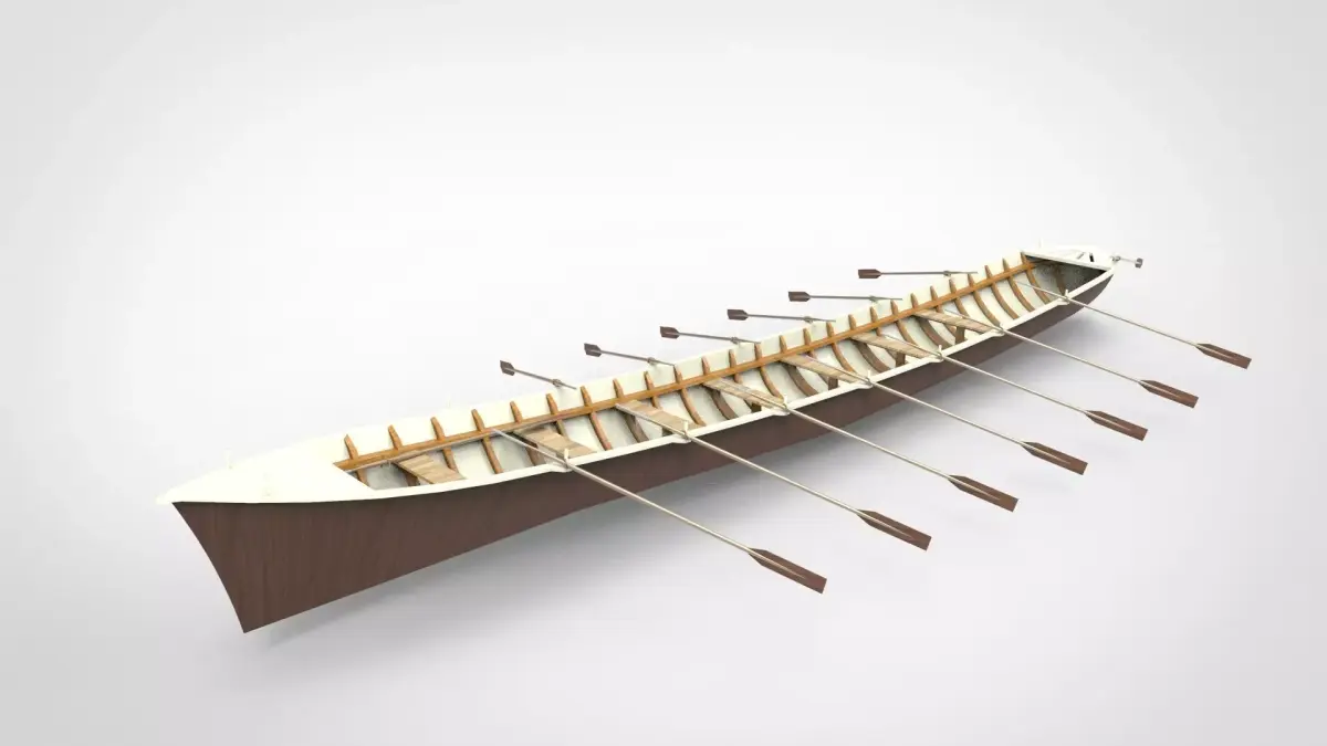 Iban longboat 3D model