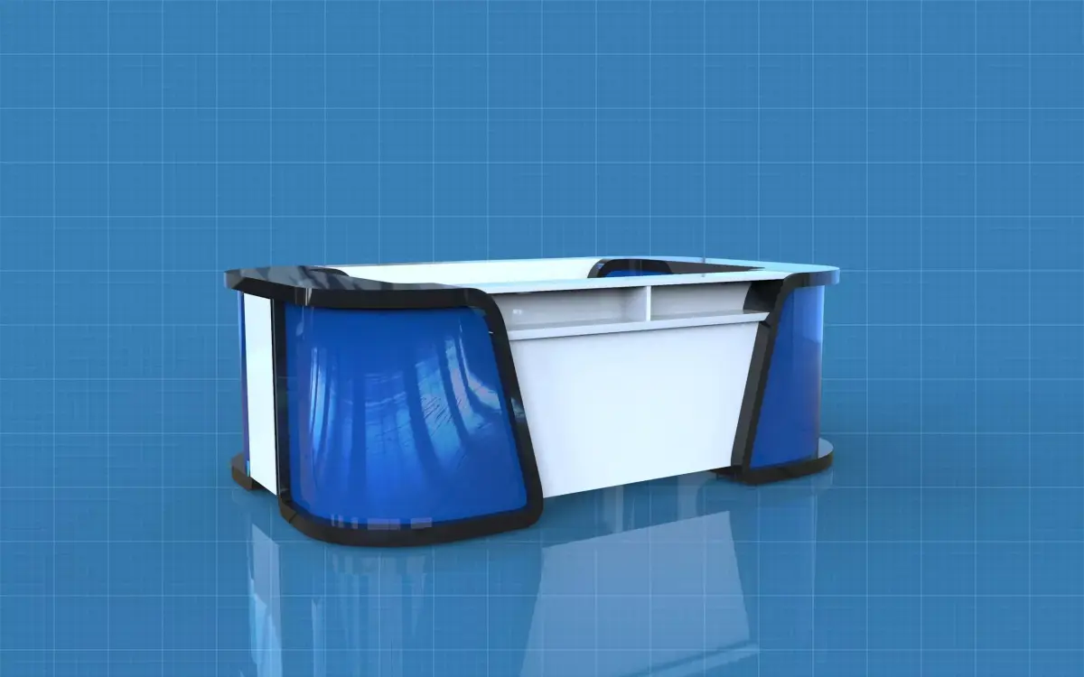 Front Wooden Reception 3D model
