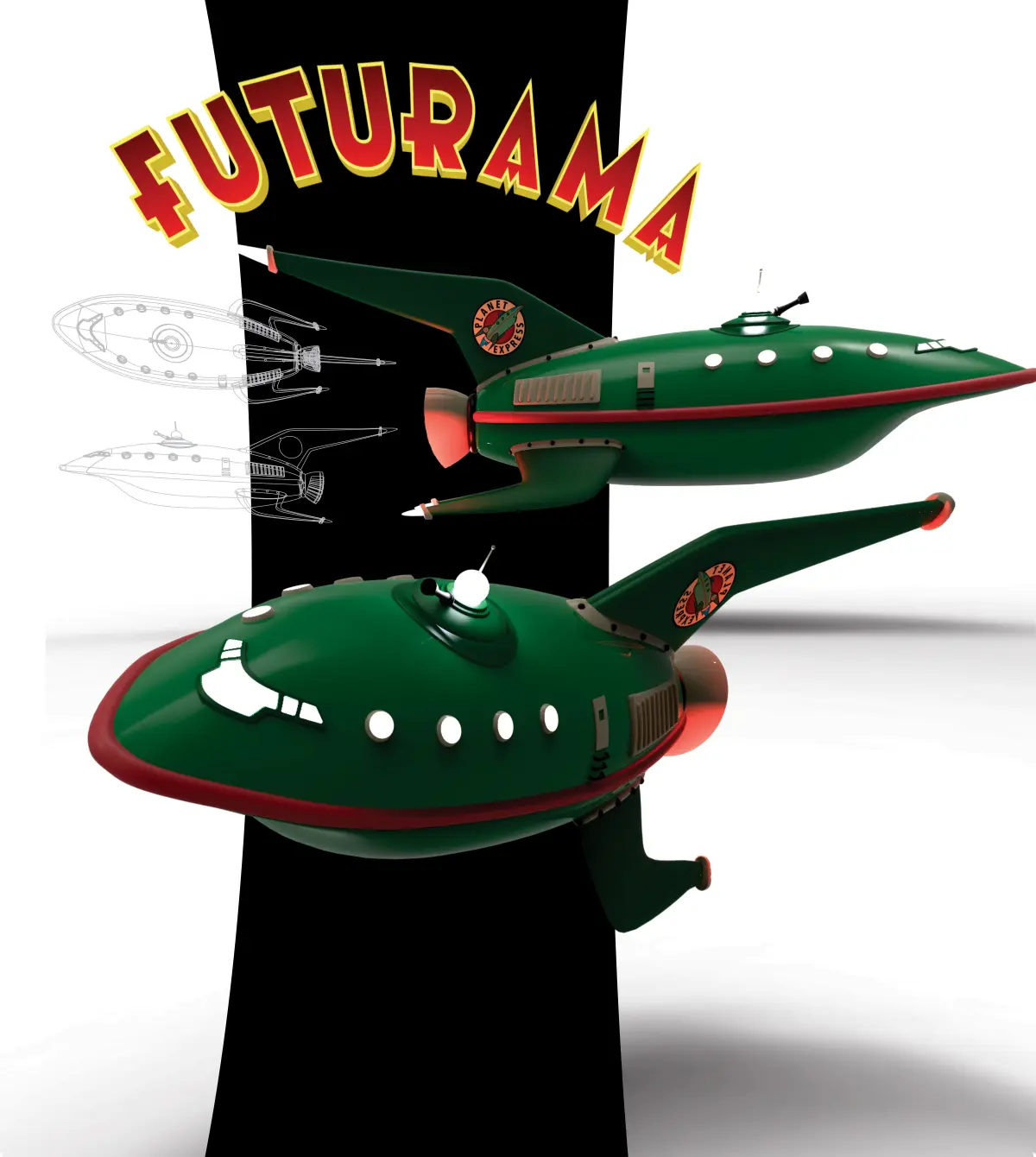 Futurama spaceship 3D model