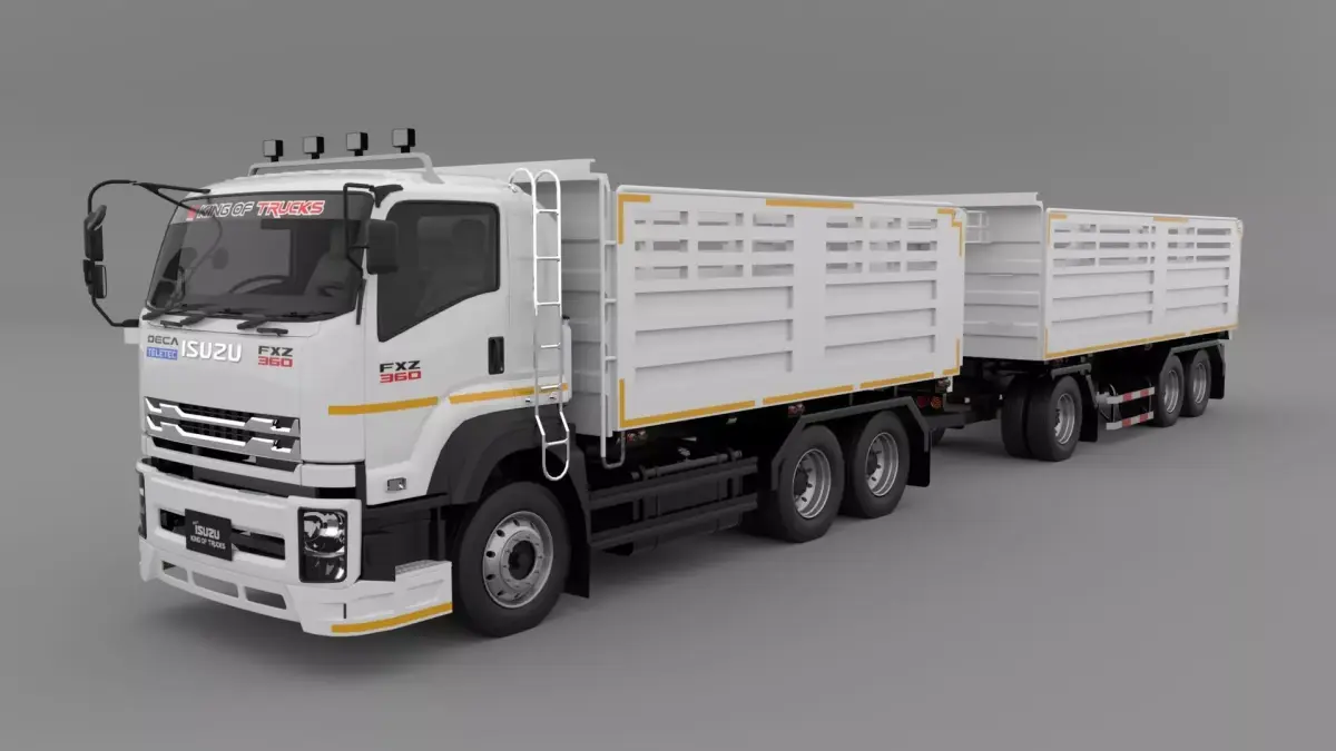 ISUZU DECA-FXZ360 Trailer Dump 3D model