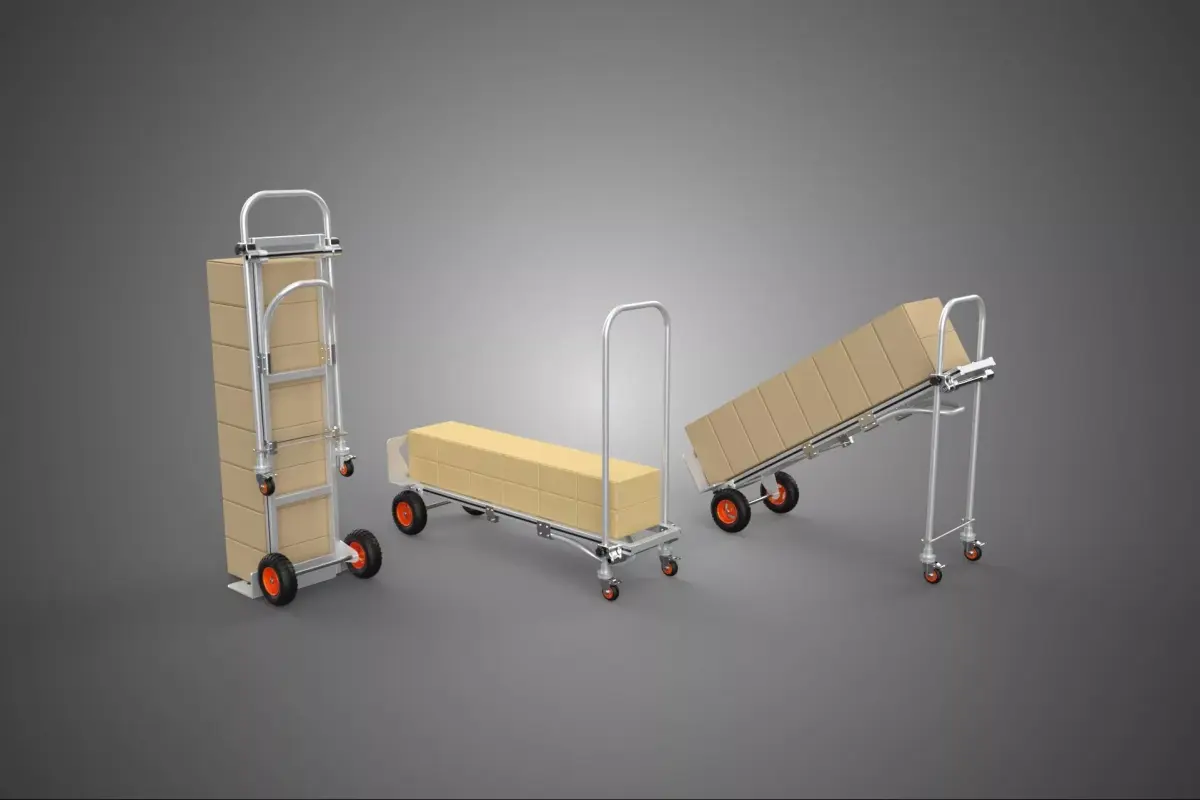 3 IN 1 CONVERTIBLE HAND TRUCK CART TROLLEY DOLLY CARDBOARD BOXES 3D model