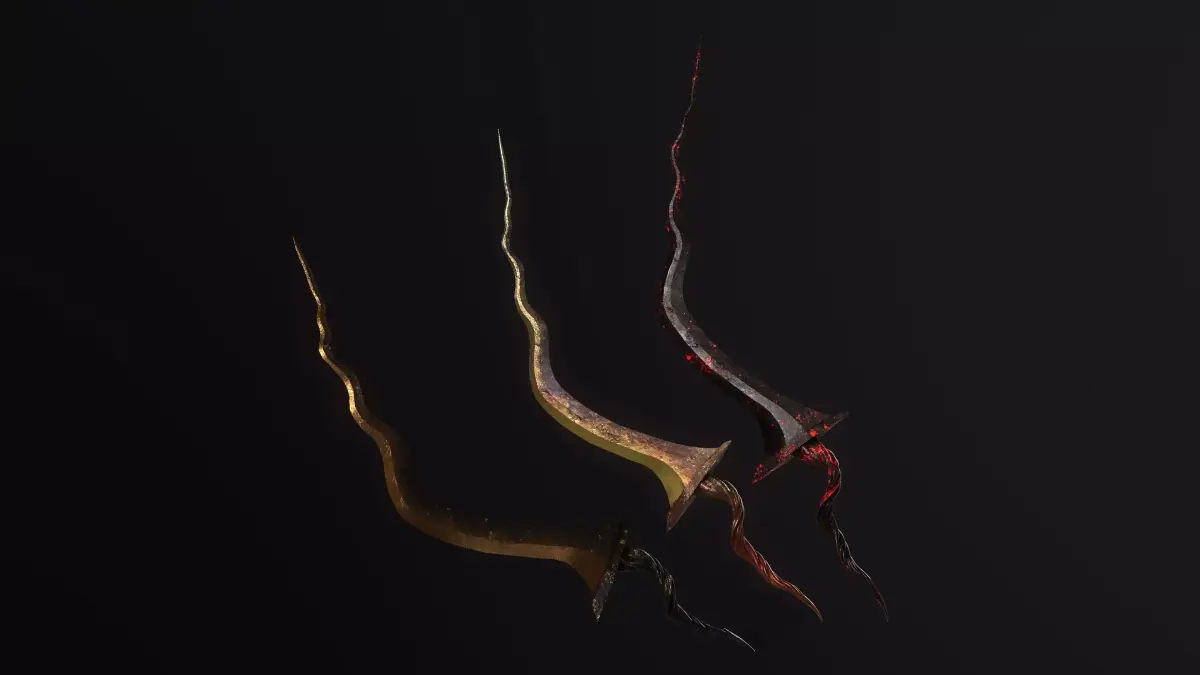 Warped Great Kris - An Indonesia Inspired Fantasy Sword Free low-poly 3D model