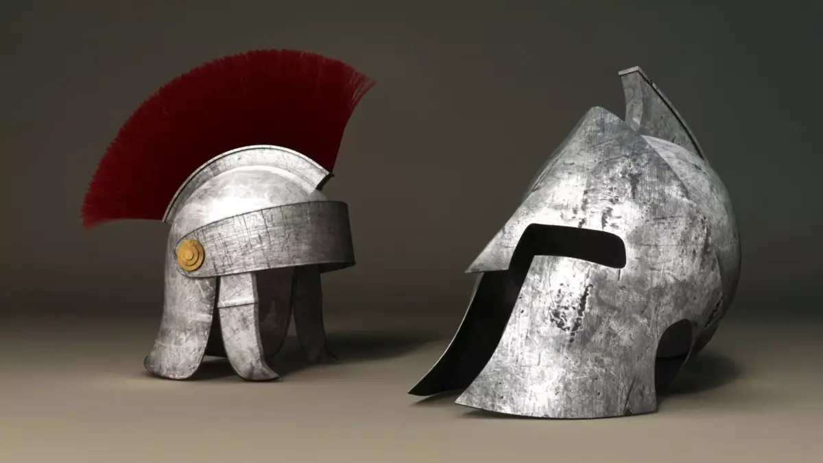Spartan and Roman Helmet 3D model