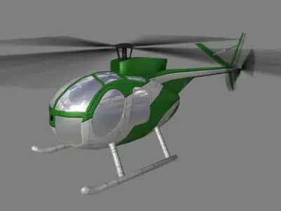 Hughes500 V4 Helicopter Low-poly 3D model