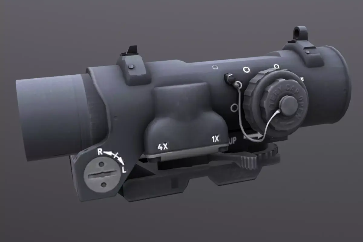 Rifle Scope ELCAN Specter Low-poly 3D model