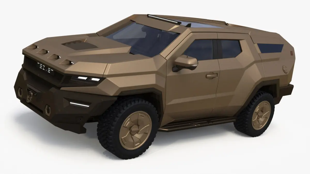 Sand Colored SUV Rezvani Vengeance Simplified  purchase 3D model