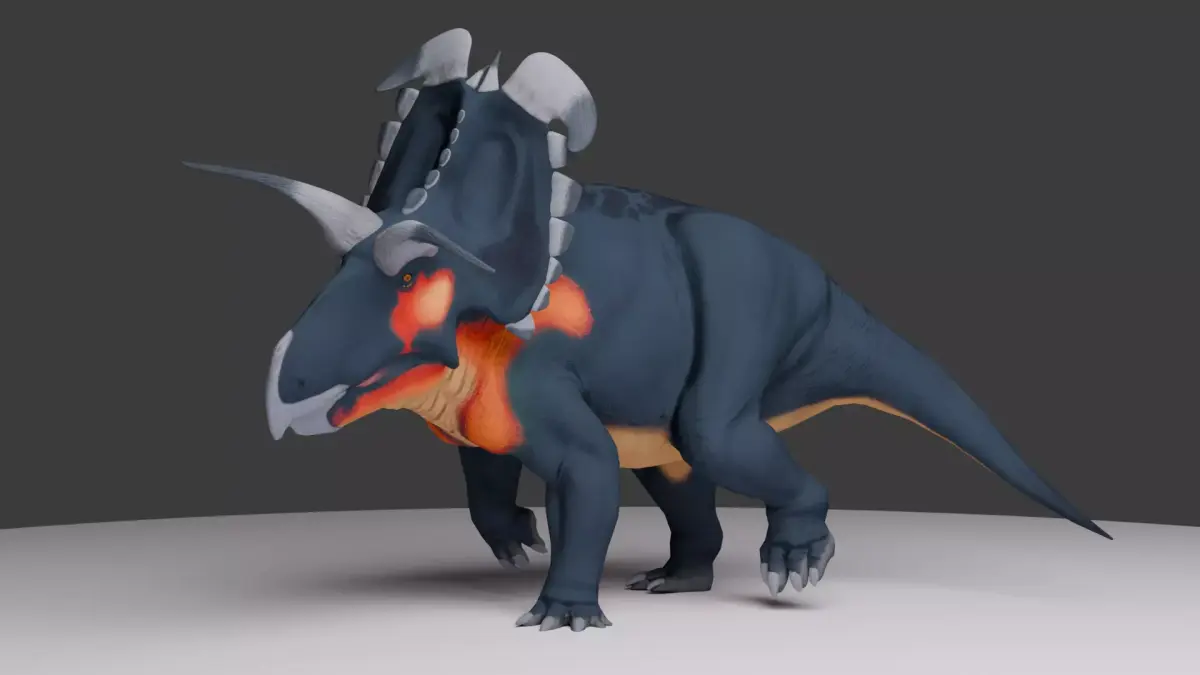 Lokiceratops Low-poly 3D model