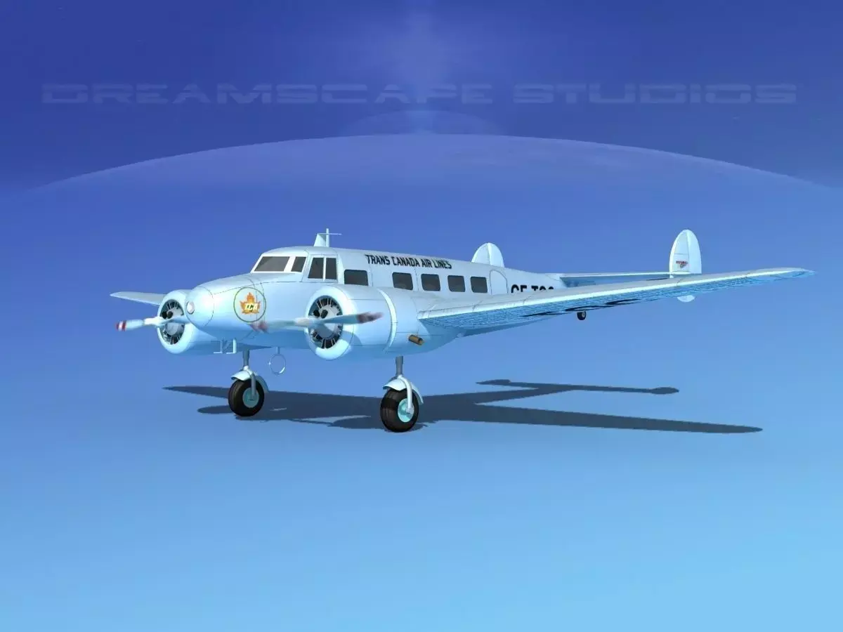 Lockheed L10 Electra Trans-Canada 3D model