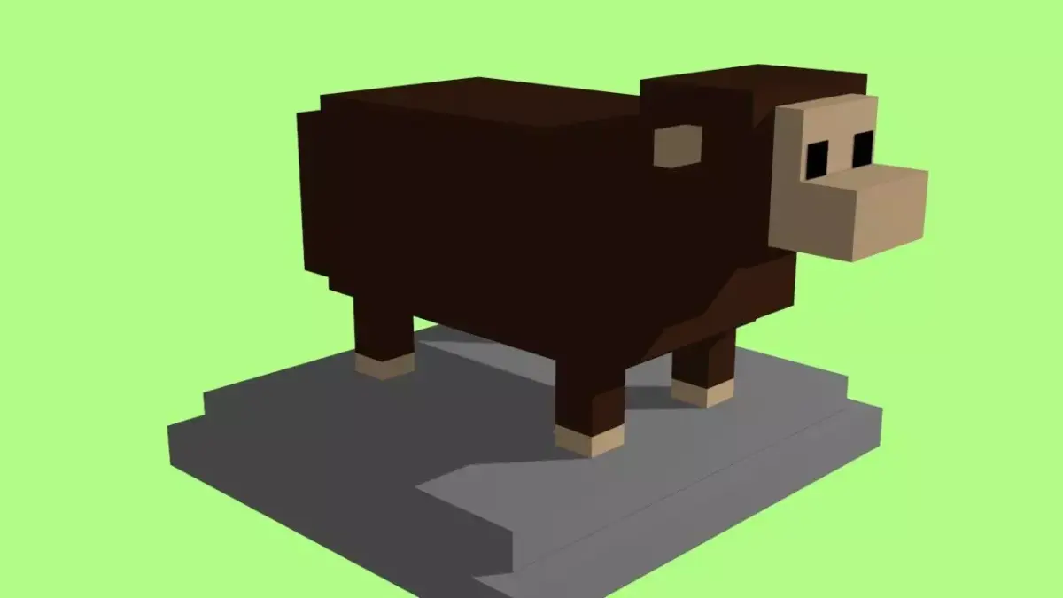 VOXEL SHEEP - MODEL 3 Low-poly 3D model