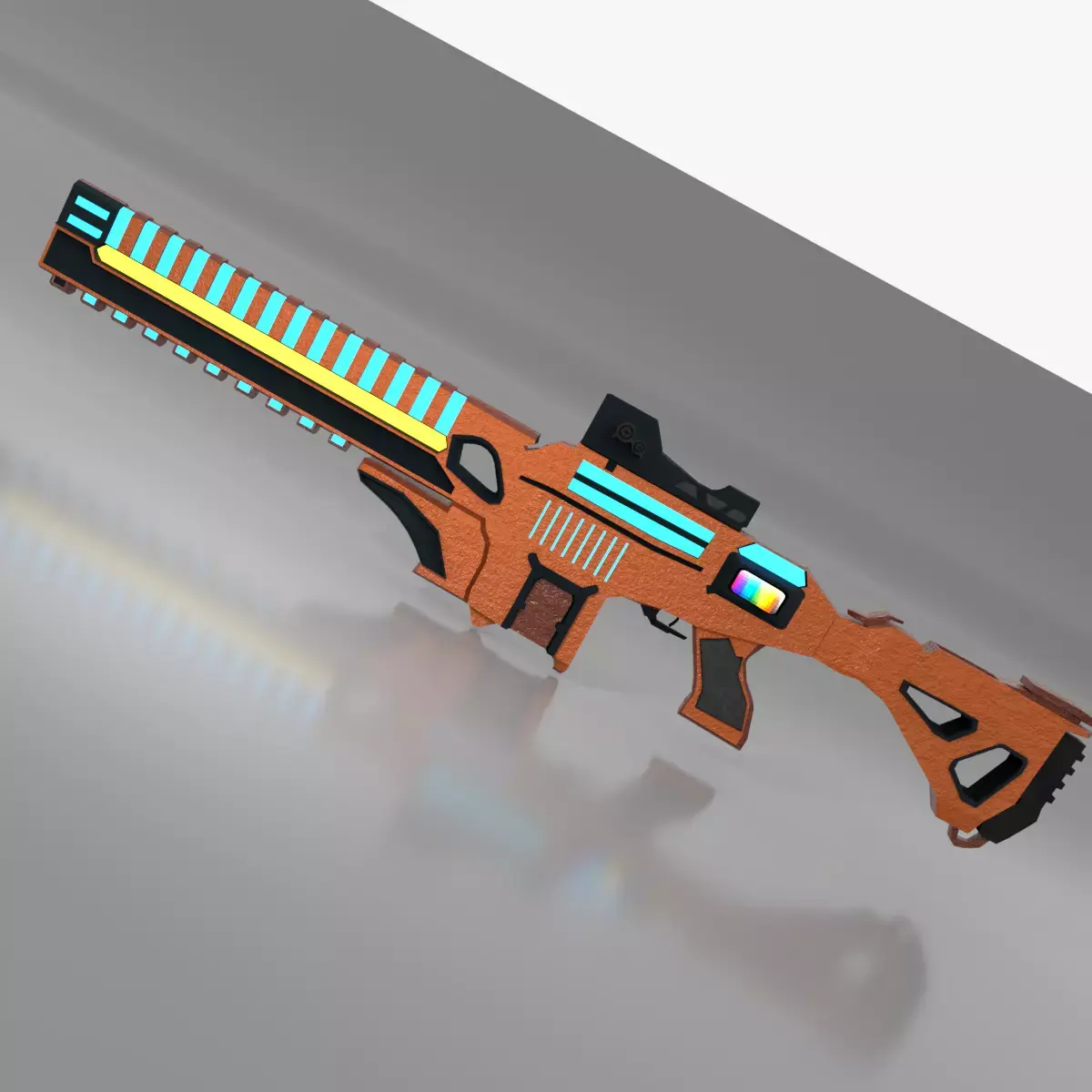 Sci Fi Gun Game Ready Low-poly 3D model purchase