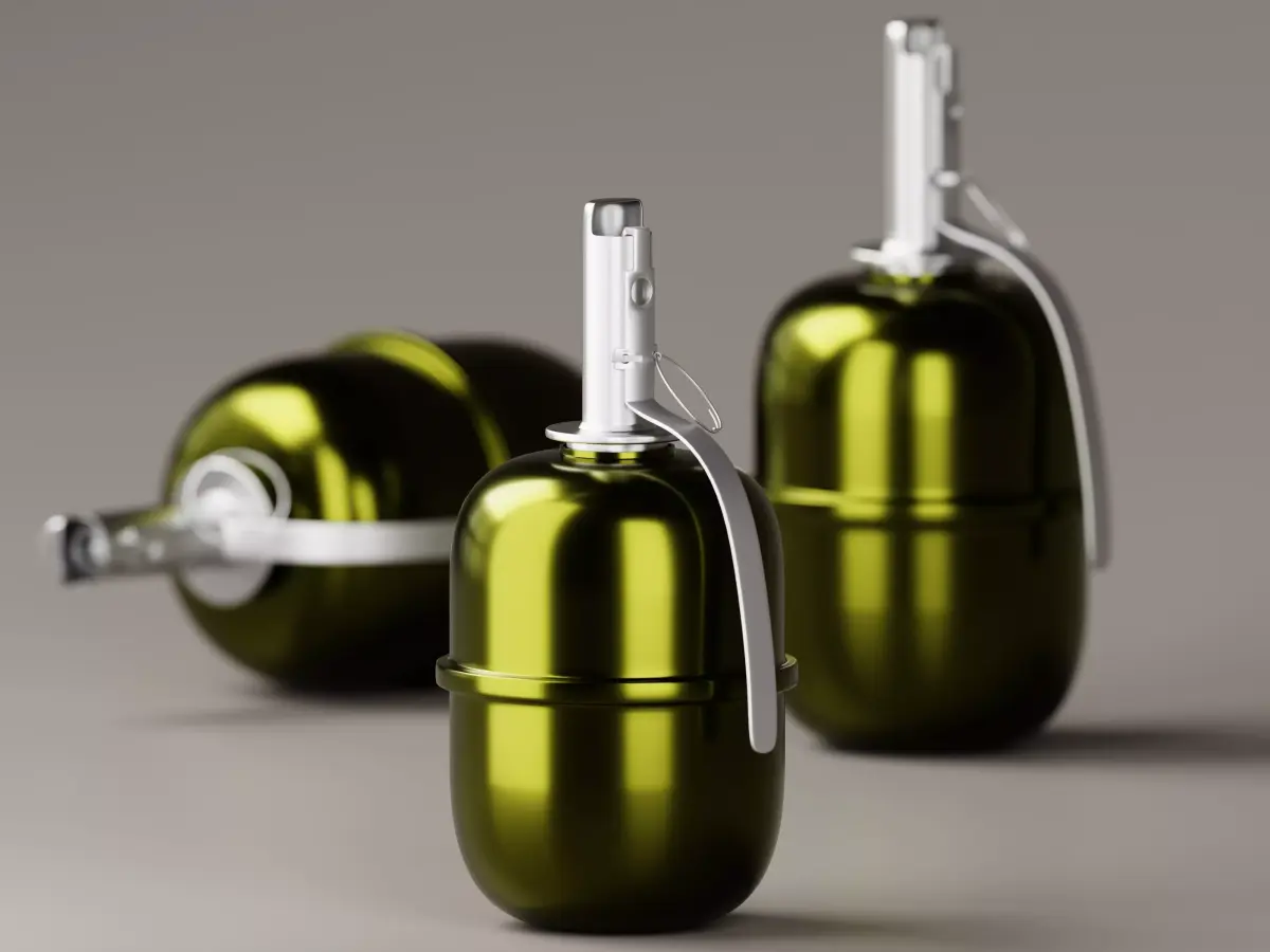 Hand Grenade 3D Model Low-poly 3D model purchase