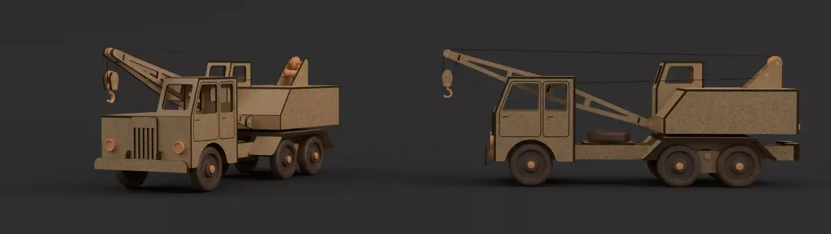 Toy truck Crane model 3D print model