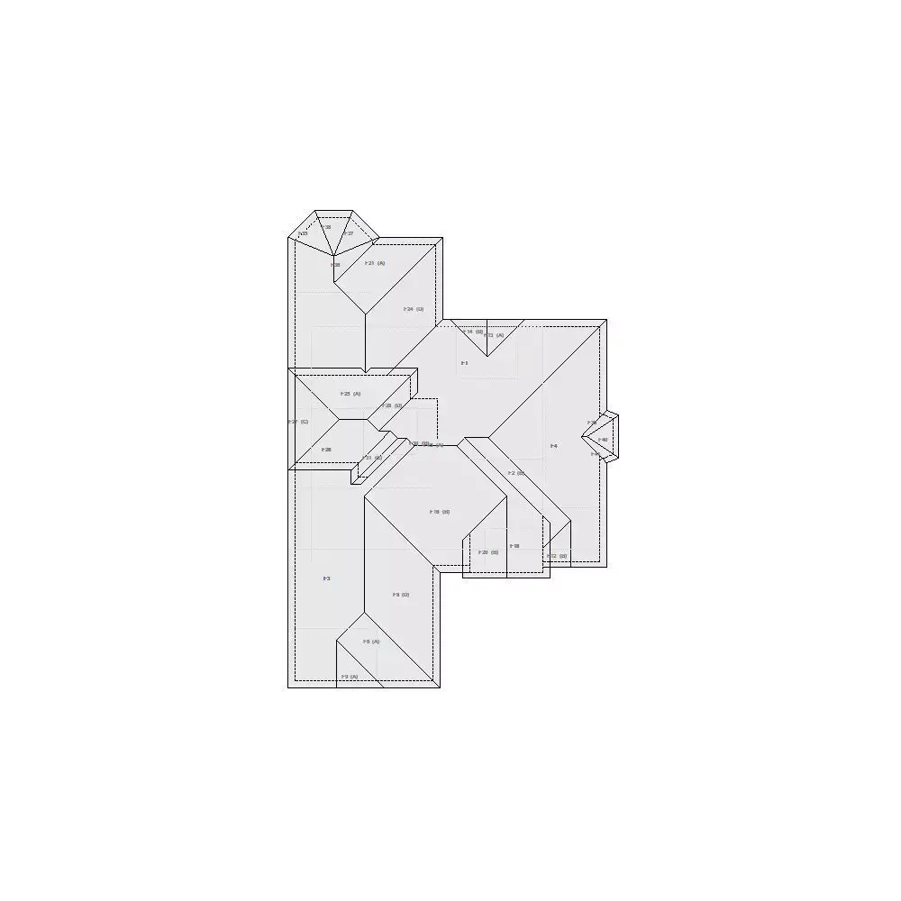 Residential Roof Sketch - 31-40 SQ - Xactimate 3D model