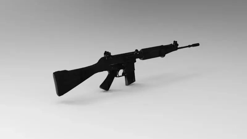 FN CAL assault rifle 3D model
