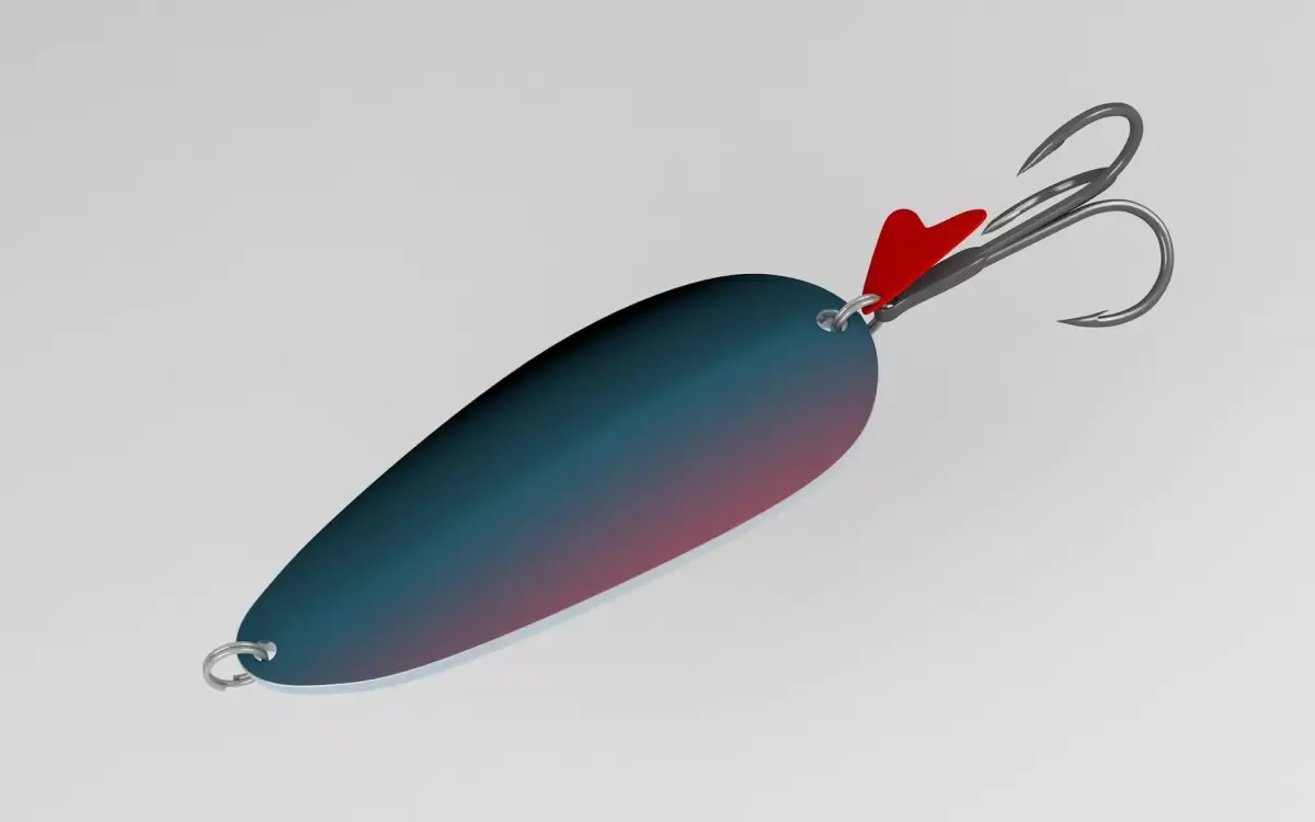 Fishing spoon swing bait 3D model