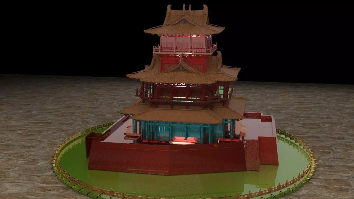 Chinese ancient house 3D model 13