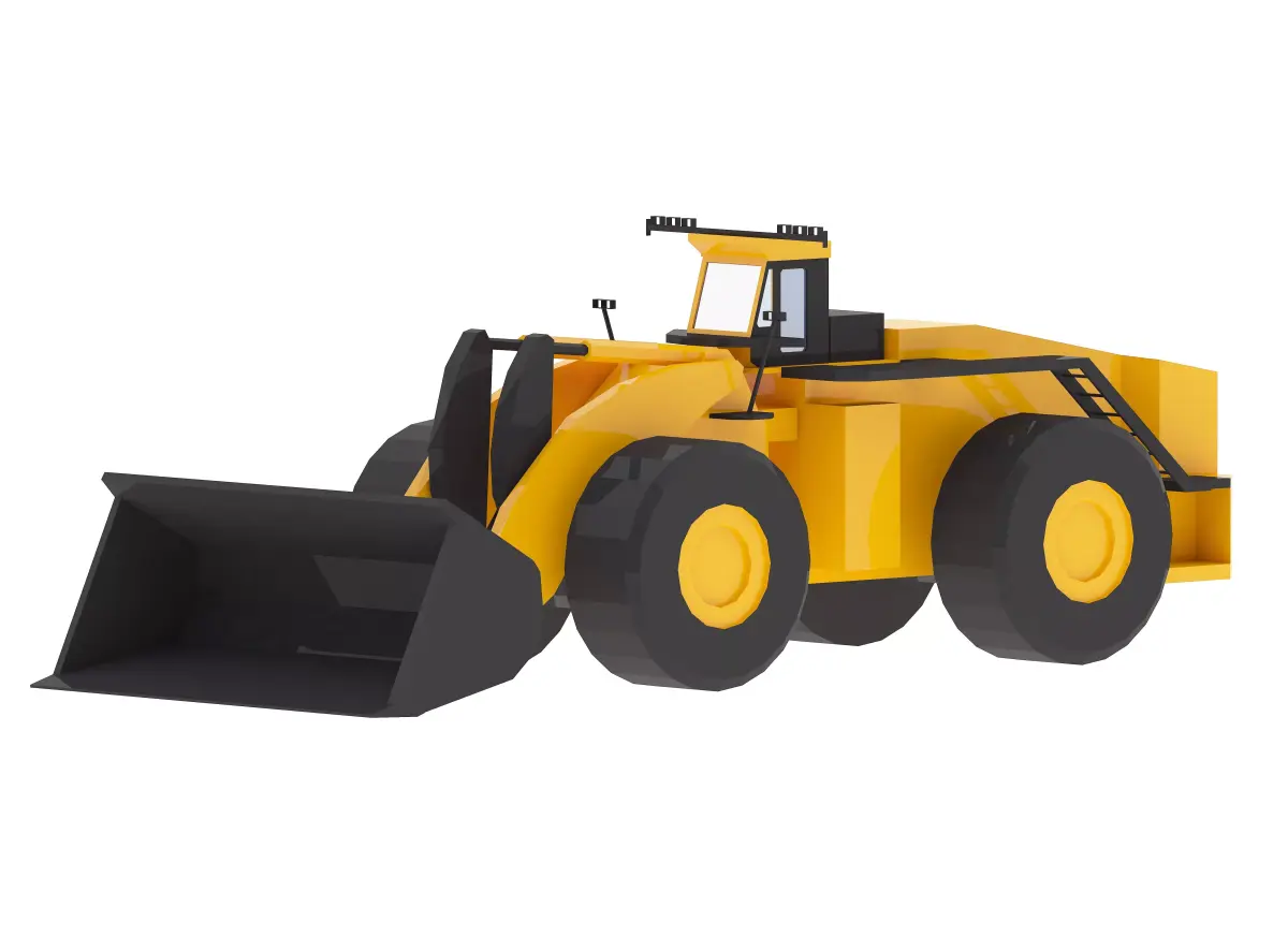Loader Mining L2530 Simplified Low-poly 3D model