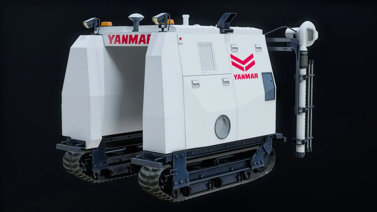 Spraying Agricultural Robot Yanmar PBR 3D model