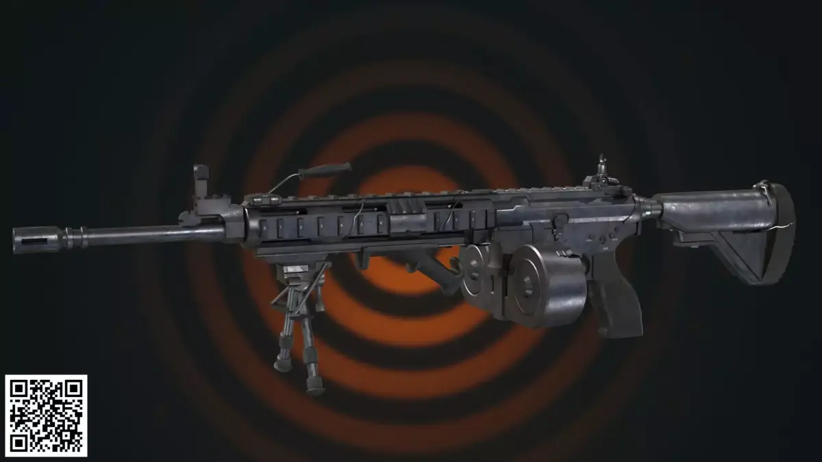 Heavy Squad Automatic Weapon  Iron Behemoth 3D model