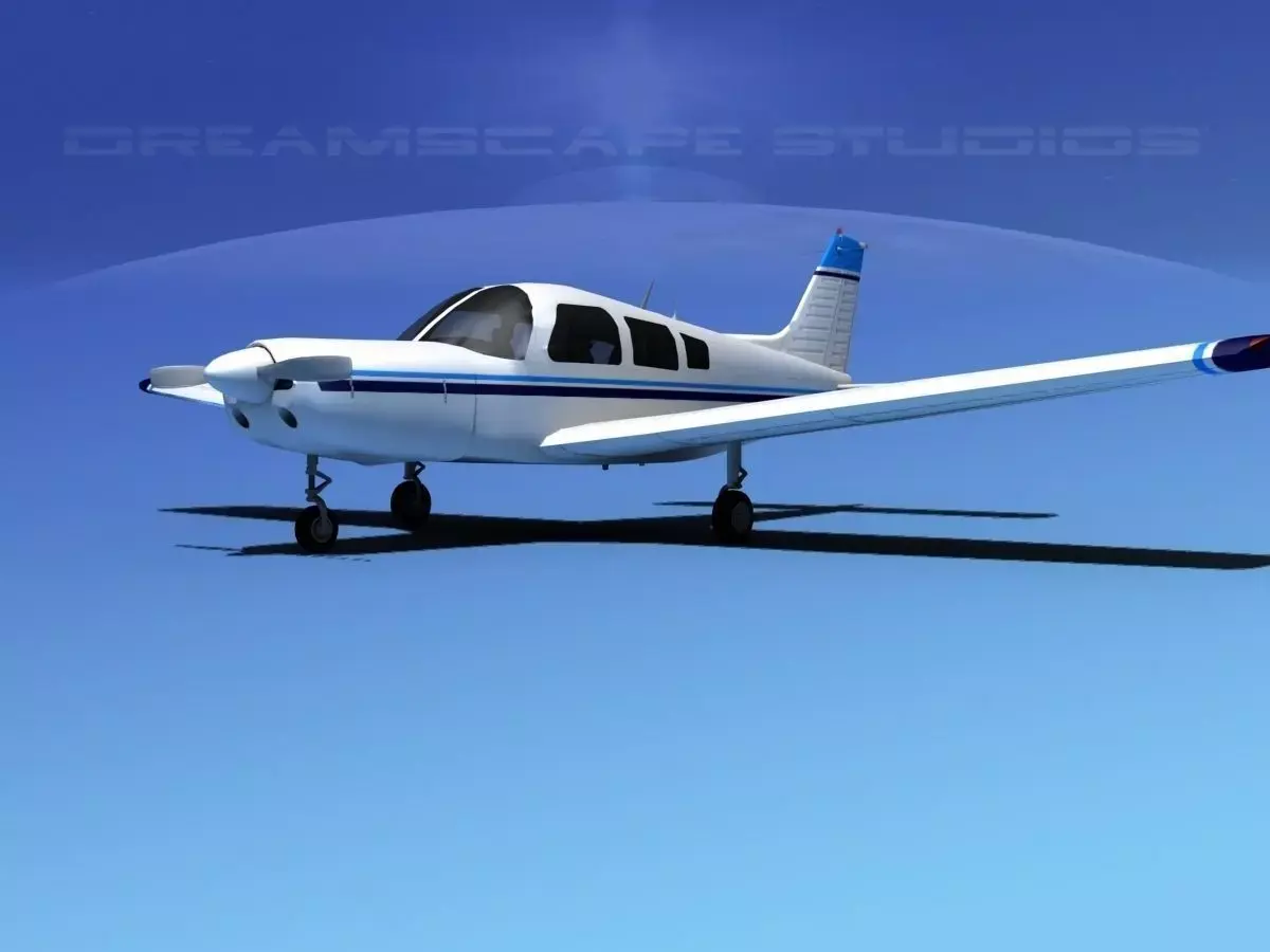 Piper Warrior II 3D model 6