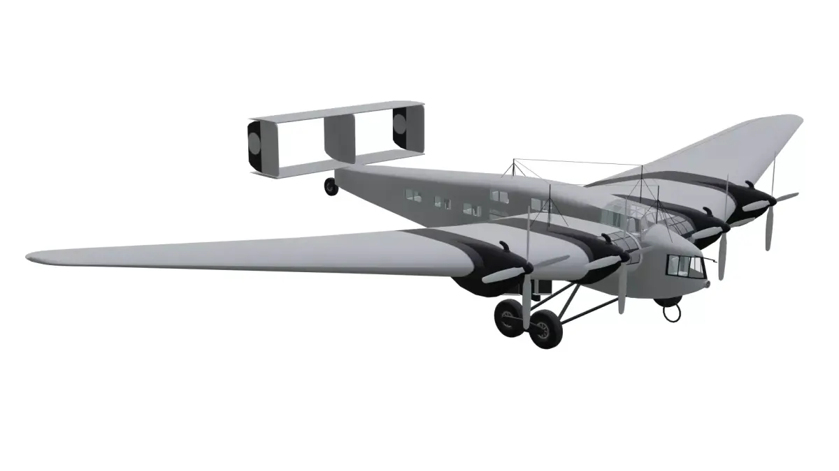 Junkers G38 Low-poly 3D model
